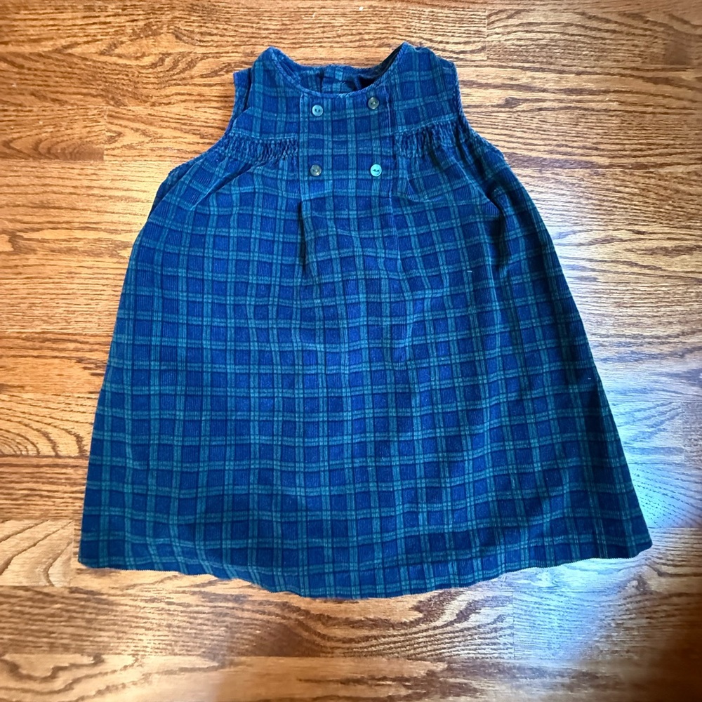 Talbots Kids VTG Plaid Corduroy Dress 24 Months